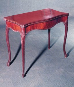 Tabela de cartão esculpida, c.1770 (mahogony)
